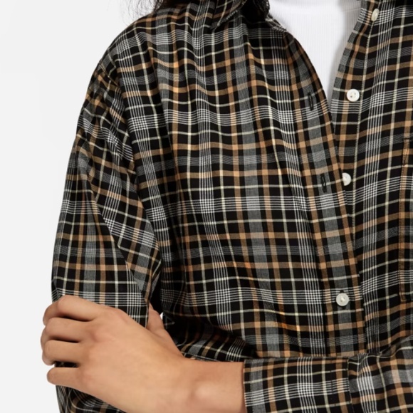 Everlane Tops - Everlane The Lightweight Flannel oversized shirt size 8